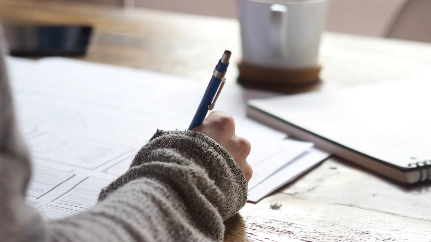 Content calendar and publishing plan being reviewed